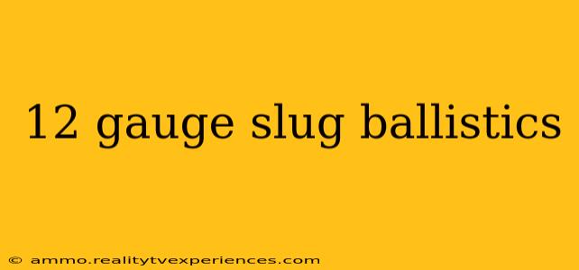 12 gauge slug ballistics