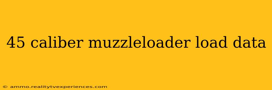 45 caliber muzzleloader load data