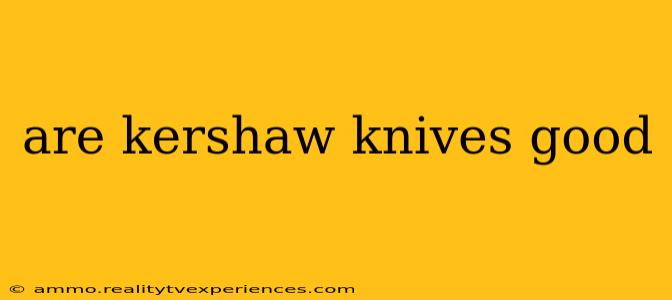 are kershaw knives good