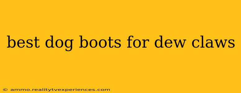 best dog boots for dew claws