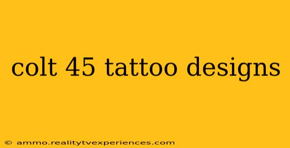 colt 45 tattoo designs