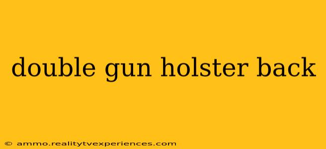 double gun holster back