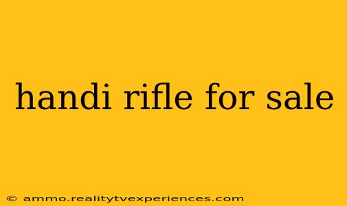 handi rifle for sale