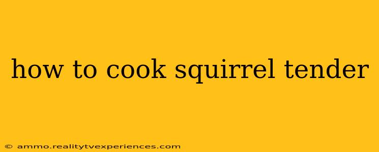 how to cook squirrel tender