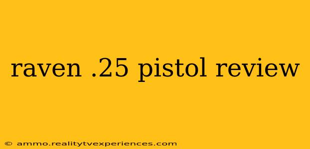 raven .25 pistol review