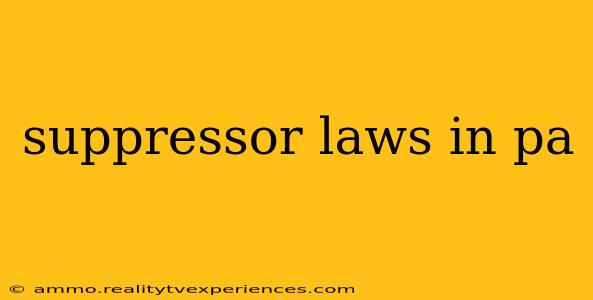 suppressor laws in pa