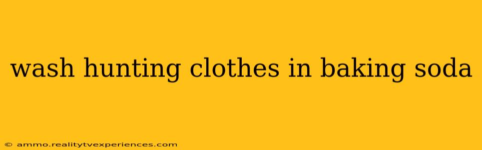 wash hunting clothes in baking soda