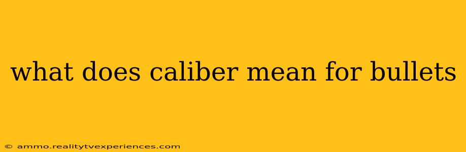 what does caliber mean for bullets